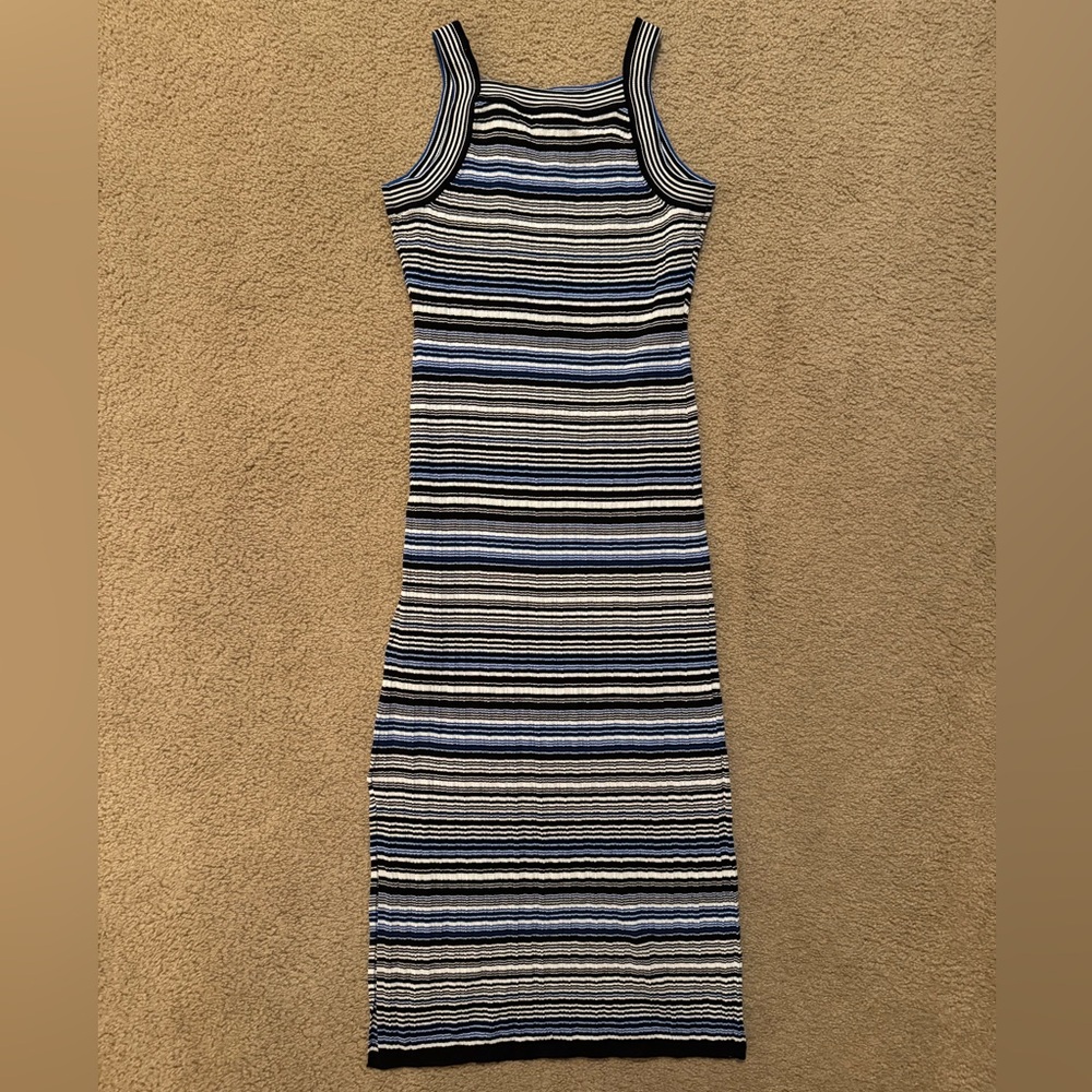 NWT WHBM Striped Halter Midi Dress - Picture 6 of 8